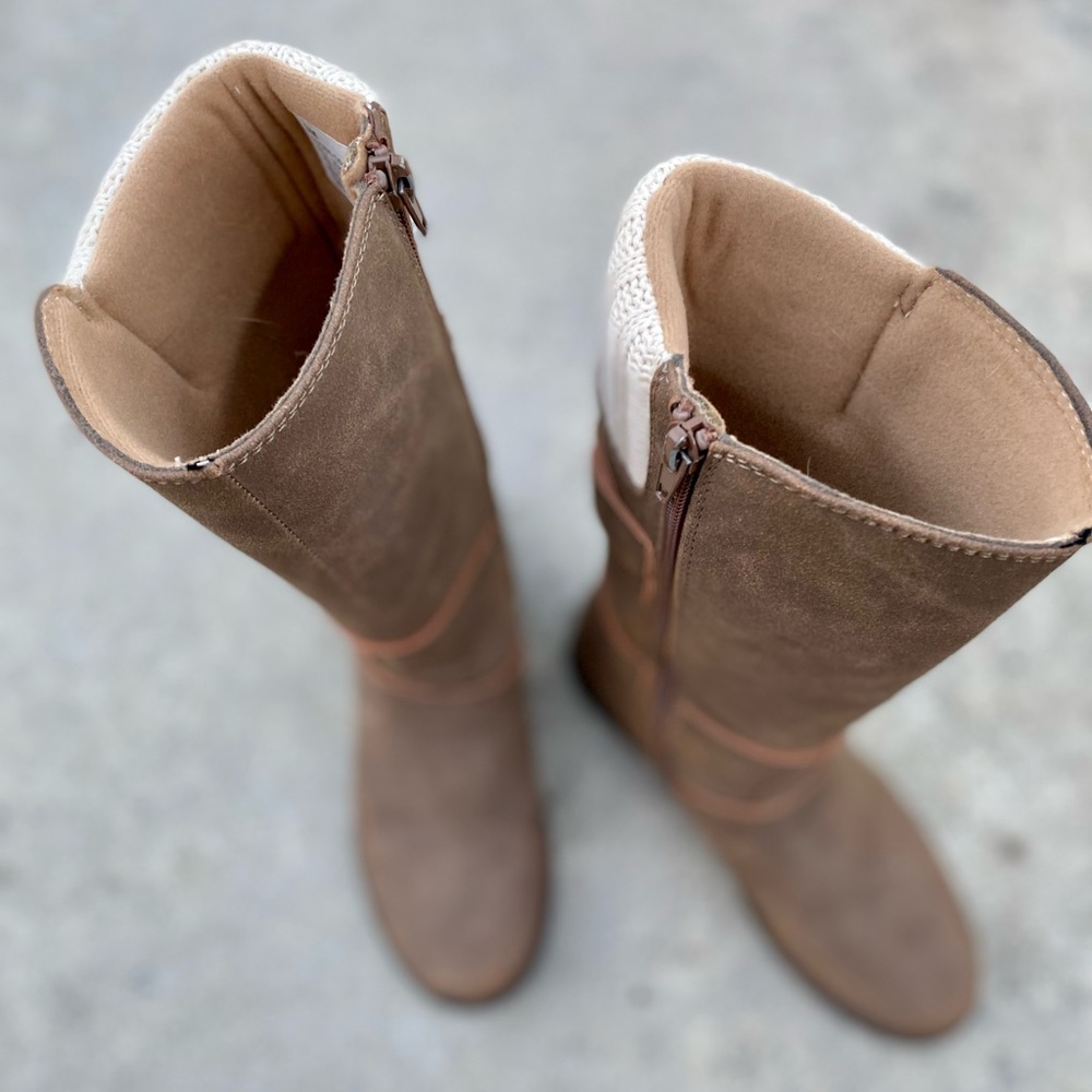 Rachel Shoes Lil Denver Toddler Knee-High Boots in the Color Cognac - si… - Picture 8 of 11
